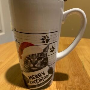 Stoneware Christmas Travel Mug “ Merry Catmas”